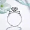 Bagues de cluster Mariage S925 Sterling Silver Fleur Diamant Pour Femmes Bijoux Organisateur Couronne Couples Mode Luxe