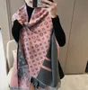 24 Fashion Paris Design 100% Cashmere Scarf Heren en Dames Same merkbrief Sjaal Grote sjaal Warm verdikte wol 70 cm x 180 cm