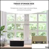 Tissue Boxes Napkins 2Pcs Decorative Storage Box Simple Wood Lid Napkin Case Decor Drop Delivery 2021 Home Garden Kitchen Bdesports Dhex4