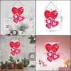 Party Decoration Valentines Day Hangings Sign Heart Wall Art Hanger Happy Door Farmhouse Room Romantic Loveparty P Nerdsropebags500Mg Dhkcp