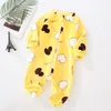 Pijamalar Erkekler İçin Bebek Kızlar Kalın Sıcak Pijama Sonbahar Çocuk Flanel Onesies Tulumlar Kış Çocukları Karikatür Battaniyesi Sweetwear 220922