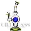 9,5 Zoll Ball Perc Wasserpfeifen Heady Glas Einzigartige Bongs Glasbong Showhead Perkolator Dickes Öl Dab Rigs 14 mm Innengewinde mit Schüssel Wasserpfeifen