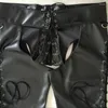 Mäns shorts män dragskonnit underkläder sexig nattklubb läder herrar boxare cuecas maskulina underbundna röv man plus 205a