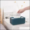 Tissue Boxes Napkins Holder Home Wet Storage Box Desktop Toilet Paper Case Napkin Dispenser Plastic Drop Delivery 2021 Ga Bdesports Dh0Gt