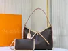 M46203 Carry All PM MM Hobos 2sets Bag Brown Monograms Canvas Leather Shoulder Bag Designers Luxurys Womens Handbag