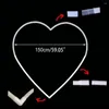 Kit de support de ballon de décoration de fête cadre en forme de coeur grande arche d'amour pour les fêtes mariages anniversaire avec tige de support 525 pieds de large