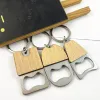 Portable Small Bottle Opener With Wood Handle Wine Beer Soda Glass Cap Bottle Opener Key Chain For Home Kitchen Bar FY3929 922