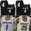 SJ NCAA College Colorado Buffaloes Jersey de basquete 0 Shane Gatling 1 Tyler Bey 2 Daylen Kountz 5 d'hawn Schwartz 10 Alexander Strating