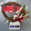 Nuovo 2022 Red Truck Ghirlanda di Natale Finestra Porta d'ingresso Decorazione Appeso a parete per decorazioni di Natale Puntelli Festa a casa C0622W WLY935