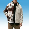 Tasarımcı Erkekler Puffer Faux Fur Ceket Vintage Baskı Retro Sokak Giyim Palto Baskı Giysileri Erkekler İçin Basılı Ceket