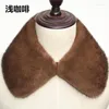 Basker 2022 fxfurs mode p￤ls krage hel d￶lja lapel vinter importerade f￤rg mink l￤der kvinnor solid vuxen