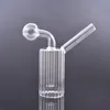 Nieuwe goedkoopste mini glazen oliebrander bong met helder pyrex dik glas oliebrander waterleiding recycler ashcatcher bong beste relatiegeschenken