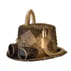 Party levererar steampunk hatt lolita kvinnor män vintage retro punk unisex skyddsglasögon fedora halloween cosplay hattar