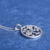 925 Sterling Silver Farmling Family Tree Necklace مجموعة مجوهرات هدايا للنساء مع صندوق أصلي لسلسلة رابط Pandora CZ Diamond Netlaces