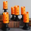 Abbigliamento per cani Halloween Candle Light LED stick Lamp Ornamenti Puntelli Happy Party Zucca Decorazione colorata 220921