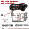 Lighting System ECAHAYAKU LED Work Light Relay Wire Harness Loom Fuse Switch 2.5 Meter Cable Suit For Connect Lights/bar 12V 40A