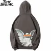 Men's Hoodies Sweatshirts Mens Hip Hop Streetwear Harajuku Pullover Angel God Printed Hoodie Pocket Cotton Fleece Grey Hooded Sweatshirt 220922