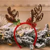 クリスマスデコレーションヘッドバンドスパンコールスノーフレークグリッター装飾品のシェイプヘッドバンドパーティーディアホーンヘッドウェアサプライズ1 lyx202