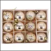 Decorazione per feste 12 pezzi Elementi natalizi festivi Piccolo albero adorabile Appeso Ornamento Drop Delivery 2021 Home Garden Party Suppl Bdesports Dh2Qm