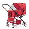 Hundbilsäte täcker Pet Cart Cat One-Click Folding Snabbinstallation Tvåvägs bärare barnvagn