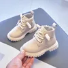 Сапоги Baby Kids Short Boys Shoes осень зимняя кожа детская мода малыш девочки снег E08091 220921