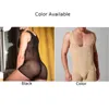 Männer Body Shaper Bequeme Body Unterwäsche Atmungsaktive Nachtwäsche T-Shirt Transparent Ultradünne 1 stücke Homosexuell Hohe Elastische Dessous