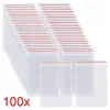 Opbergzakken 100 stcs/pack hersluitbare zip Zelfafdichting doorzichtige plastic poly Poly -pakket Reclosable vacuüm verse tas