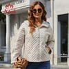 Kvinnor s plus storlek ytterkläder rockar Astrid Spring Women Parkas Diamond Mönster vadderad huva tröja Stitching Jacket quiltad AM10109 220922