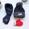 Schals, Wickel, Mützen, Schals, Handschuhe, Sets, Mütze, Schal, Handschuhe, Jungen und Mädchen, Herbst-Winter-Mützen, dreiteilige Baby-Kinder-Kopfkappe zum Warmhalten 220921