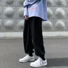 Calça masculina 2022 homem homem coreano Hip Hop Sortpants Casal calça preta 5xl Men Streetwear Solid Baggy Rankgers