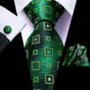 Bow Blecken Hi-Tie Green Box Neuheit Seiden Hochzeit Krawatte f￼r M￤nner Handy Cufflink Set Fashion Designer Geschenk Krawatte Business Party277u