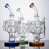 Kopfige Tintenfische Arme Shisha Recycler Glass Bongs Wasserleitungen 14mm Frauengelenk mit Sch￼ssel Matrix Perc Shishs Rohre OA01