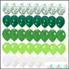 Feestdecoratie 40 stks groene ballonnen set agate marmer met metalen confetti ballon jungle safari dier verjaardag decor pakking2010 dhjlu