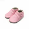 First Walkers Baby Shoes Cow Leather Booties Soft Soles Non-Slip Footwear For Infant Toddler Boys And Girls Slippers