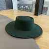 Basker kvinnor vår mulit färg filt topp hatt jazz män avslappnad platt grim ull fedora sporthattar