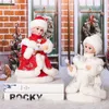 Christmas Decorations 30cm Christmas Decoration Girl Dolls Sing and Dance Plush Characters Kids Toys Birthday Gifts For Xmas Home Year Ornaments 220921