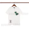 2022 Summer Paris Mens 티셔츠 디자이너 티 럭셔리 플록 링 편지 Tshirt T 셔츠 클래식 패션 녹색 여자 짧은 슬리브 캐주얼 코튼 티셔츠 탑