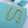 Pulsera de oro de 18 quilates con doble forma de u para mujer, diseñador de marca de lujo a la moda, brazalete de estilo OL, pulseras, joyería de boda para fiesta