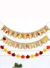 3pcs/set Happy Fall Bandlap Banner Bandeiras Maple Leaf Garland Ação de Graças Harvest Autumn Hanging Decoration Rre14388