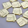 Party Decoration 12pcs Lot Cute Hat Gold / Silver Mirror Acrylic Custom Personalized Engraved Baby Names Baptism Tags Favors