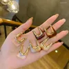 Creolen IOY IRENE Hyperbole Transparentes Harz U Frauen Große Acryl Unregelmäßige Geometrische Vintage Huggie Ohrring Schmuck 021