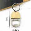 Portable Small Bottle Opener With Wood Handle Wine Beer Soda Glass Cap Bottle Opener Key Chain For Home Kitchen Bar FY3929 922