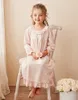 Pyjamas barn flicka lolita klänning prinsessor sömnskjortor vintage barn ruffles nattkläder hovstil småbarn nattdress lounge sömnkläder 220922