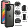 Casos de telefone celular à prova d'água para iPhone 14 13 12 11 Pro Max XS Max XR Caso Clear Armor Capa Mergulho Subaquático Nadar Ao Ar Livre Sp9309654