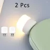 Ночные огни Портативные светодиодные светодиодные мини-USB круглые украшения спальни дома внутреннее освещение двухцветное