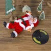 Juldekorationer dansar jultomtenparty dekoration hip hop plysch leksaker kreativa barn leksak prydnad g￥va elektrisk handstand jultomten docka 220921