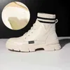 Vender sapatos de boliche basquete sapato botas mulheres menina martin neve coreano estilo britânico mulher tênis de couro casual mulheres bota tendência 210804