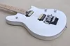 Factory Custom White Electric Guitar met Chrome Hardware Maple Fretboard Double Rock Bridge kan worden aangepast