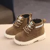 Stiefel Kinder Casual Schuhe Herbst Winter Jungen Mode Leder Weiche Antislip Mädchen 21 30 Sport Laufen 220921