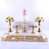 Zapasy imprezowe 6-10 PC Crystal metalowy tort weselny stojak na stojak na festiwalowy pokaz taca babeczka
